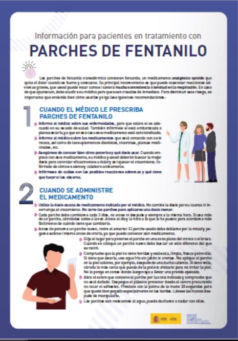 Información para pacientes en tratamiento con PARCHES DE FENTANILO. Archivo PDF. Se abrirá en una ventana nueva