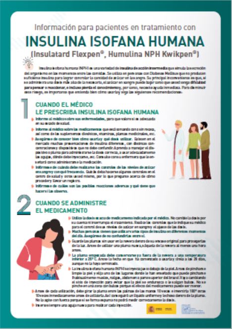 Información para pacientes en tratamiento con INSULINA ISOFANA HUMANA. Archivo PDF. Se abrirá en una ventana nueva