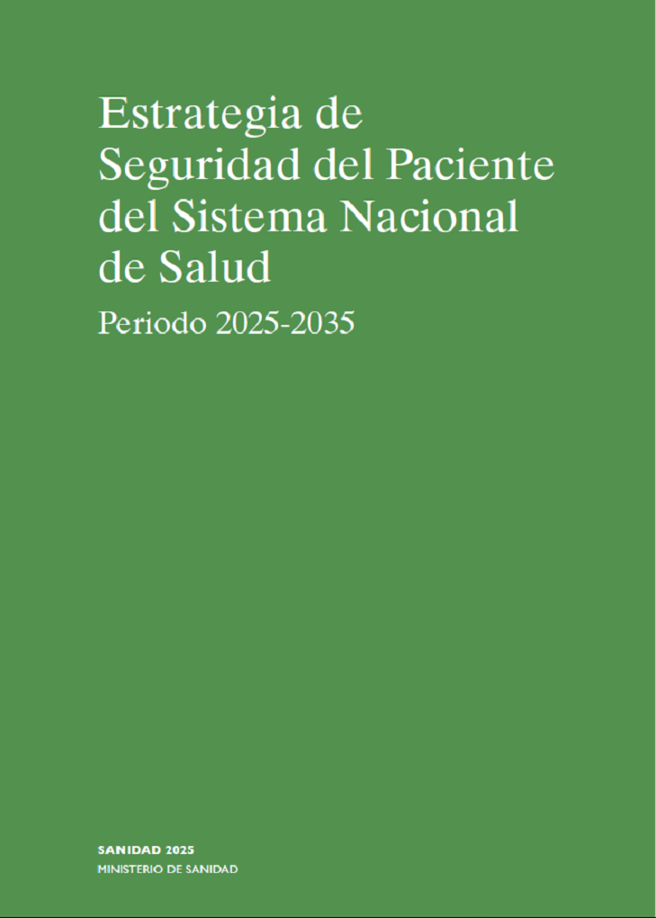 Portada Estrategia Seguridad del Paciente SNS. Periodo 2025-2035.