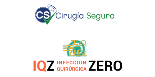 Logotipos cirugía segura e infección quirúrgica zero