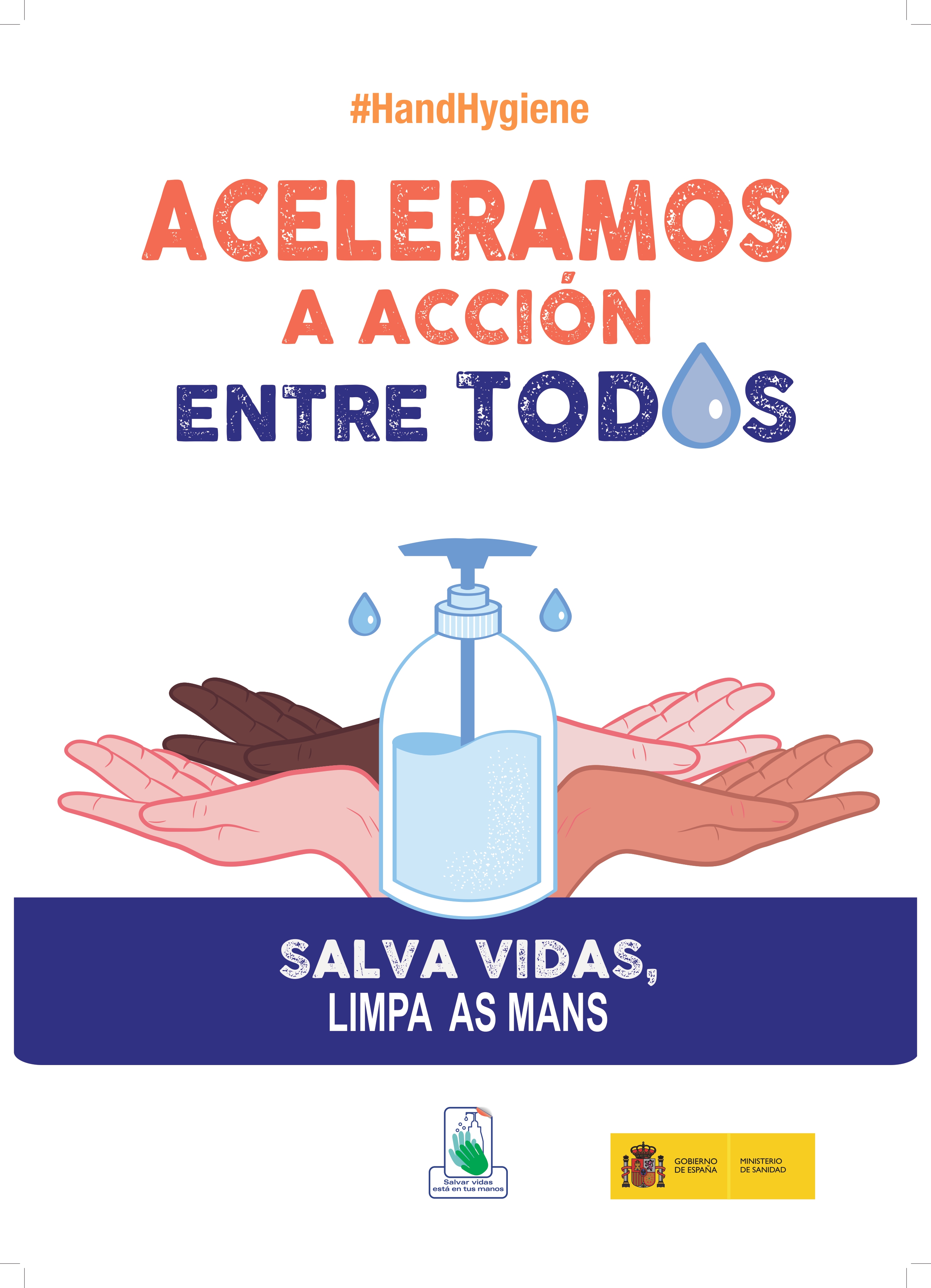Cartel higiene de manos Gallego