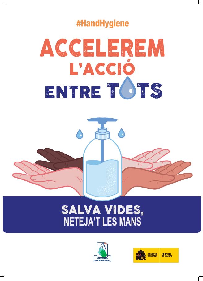Cartel higiene de manos Valenciano