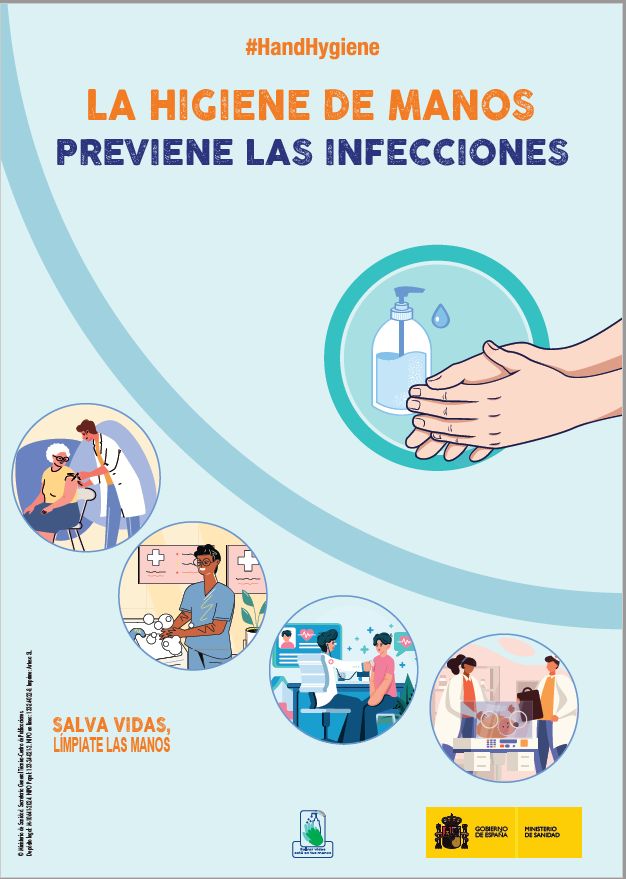 Cartel del programa de higiene de manos 2024